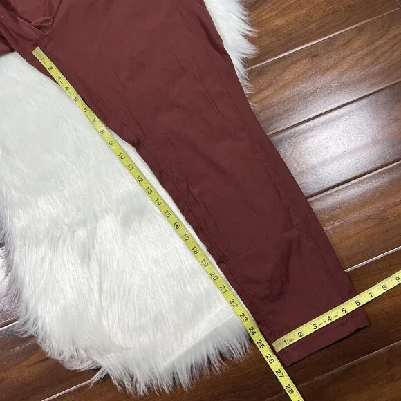 Athleta Women's Size 16 Cognac Brown Trekkie Hybrid Crop Tight Pants 446615 - Picture 6 of 10